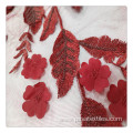 multi-colored 3d flowers fabric wine red multi-colored 3d flowers fabric laser cut irregular sequins fabric